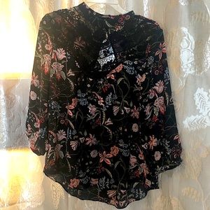 Dark Floral Blouse